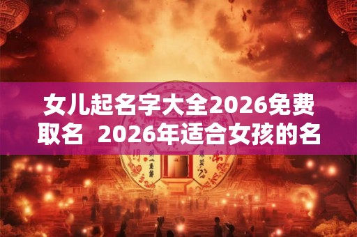 女儿起名字大全2026免费取名  2026年适合女孩的名字