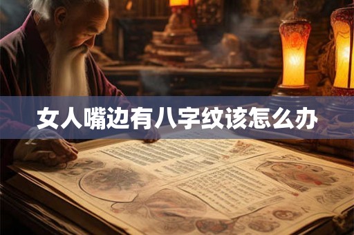 女人嘴边有八字纹该怎么办 女人嘴边有八字纹该怎么办