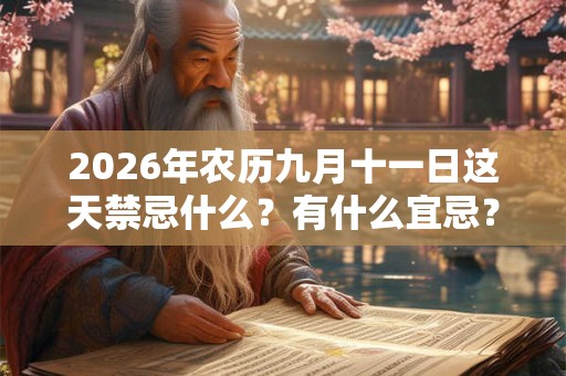2026年农历九月十一日这天禁忌什么？有什么宜忌？