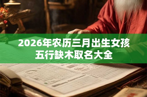 2026年农历三月出生女孩五行缺木取名大全