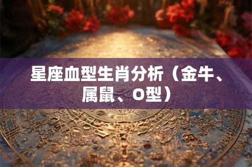 星座血型生肖分析（金牛、属鼠、O型）
