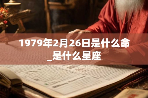 1979年2月26日是什么命_是什么星座