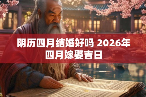 阴历四月结婚好吗 2026年四月嫁娶吉日 阴历四月结婚好吗 2026年四月嫁娶吉日