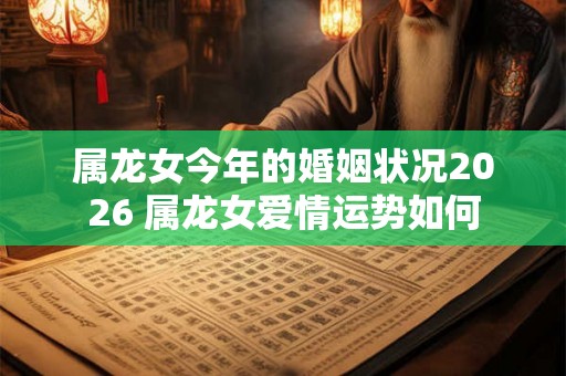 属龙女今年的婚姻状况2026 属龙女爱情运势如何