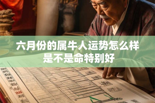 六月份的属牛人运势怎么样 是不是命特别好
