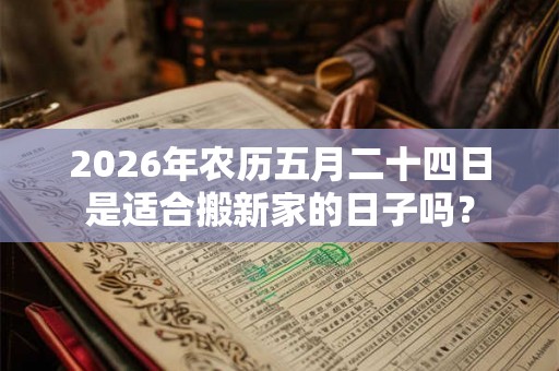 2026年农历五月二十四日是适合搬新家的日子吗？