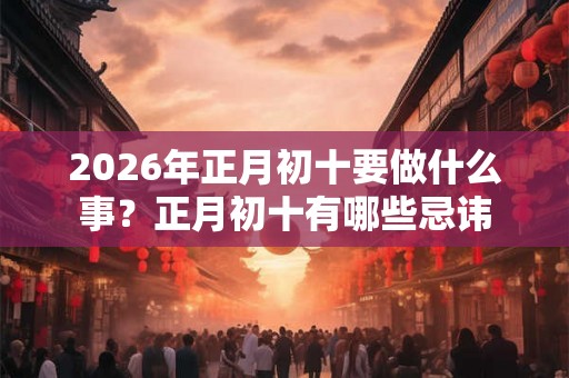 2026年正月初十要做什么事？正月初十有哪些忌讳
