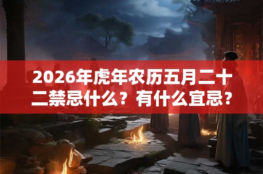 2026年虎年农历五月二十二禁忌什么？有什么宜忌？