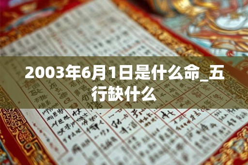 2003年6月1日是什么命_五行缺什么
