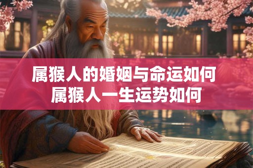属猴人的婚姻与命运如何 属猴人一生运势如何