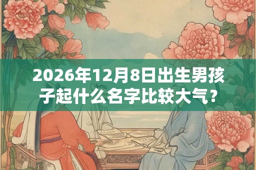 2026年12月8日出生男孩子起什么名字比较大气? 2026年12月8日出生男孩子起什么名字比较大气?