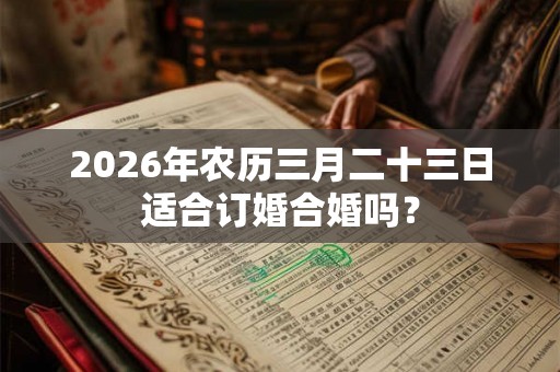 2026年农历三月二十三日适合订婚合婚吗？