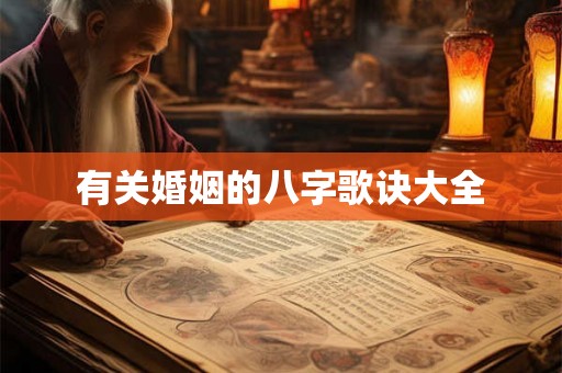 有关婚姻的八字歌诀大全