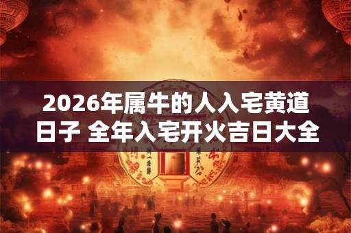 2026年属牛的人入宅黄道日子 全年入宅开火吉日大全