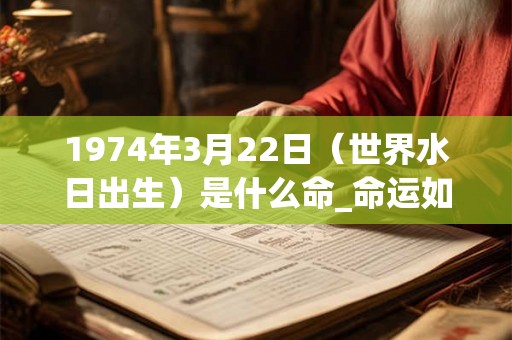 1974年3月22日（世界水日出生）是什么命_命运如何