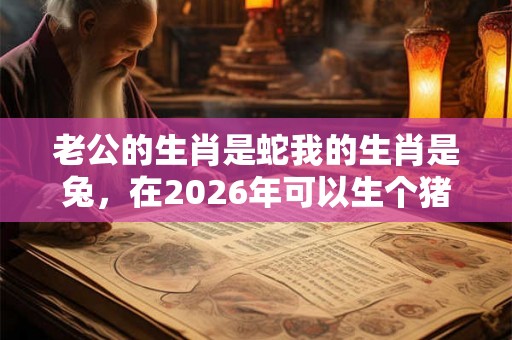 老公的生肖是蛇我的生肖是兔,在2026年可以生个猪宝宝吗? 老公的生肖是蛇我的生肖是兔,在2026年可以生个猪宝宝吗?