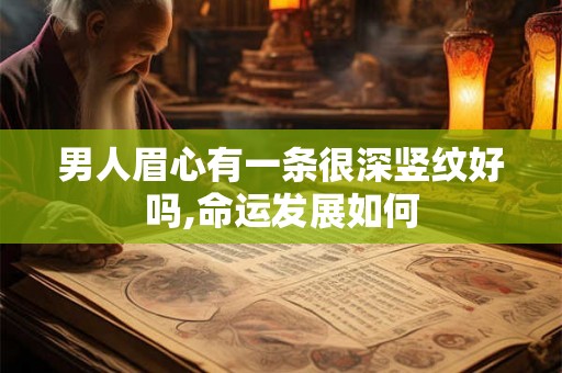 男人眉心有一条很深竖纹好吗,命运发展如何