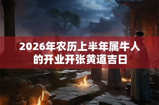 2026年农历上半年属牛人的开业开张黄道吉日