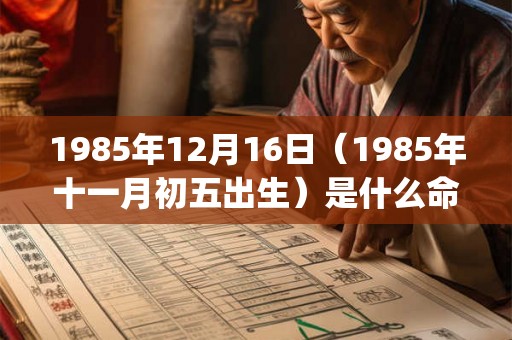 1985年12月16日（1985年十一月初五出生）是什么命_命运如何