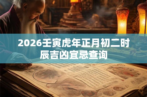 2026壬寅虎年正月初二时辰吉凶宜忌查询
