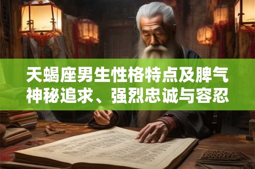 天蝎座男生性格特点及脾气神秘追求、强烈忠诚与容忍度的表达