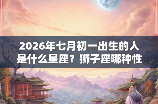 2026年七月初一出生的人是什么星座?狮子座哪种性格 2026年七月初一出生的人是什么星座?狮子座哪种性格