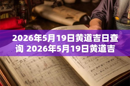 2026年5月19日黄道吉日查询 2026年5月19日黄道吉日