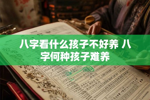 八字看什么孩子不好养 八字何种孩子难养