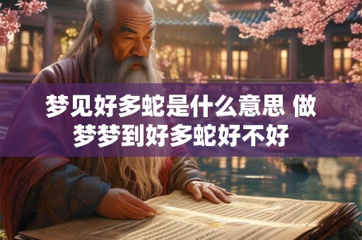 梦见好多蛇是什么意思 做梦梦到好多蛇好不好