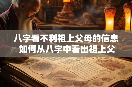 八字看不利祖上父母的信息 如何从八字中看出祖上父母的