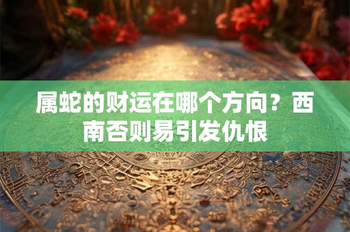 属蛇的财运在哪个方向？西南否则易引发仇恨