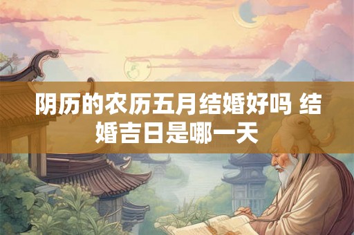 阴历的农历五月结婚好吗 结婚吉日是哪一天