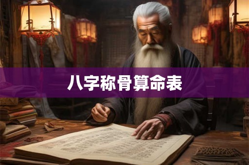 八字称骨算命表 八字称骨算命表
