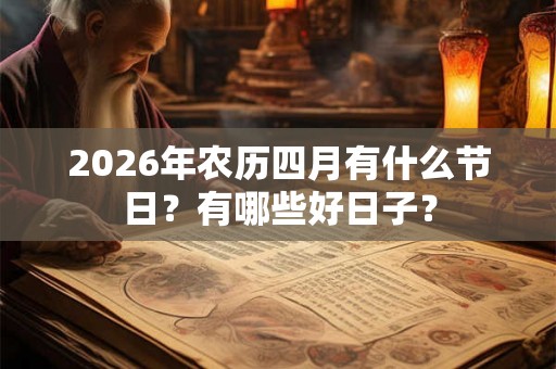 2026年农历四月有什么节日？有哪些好日子？