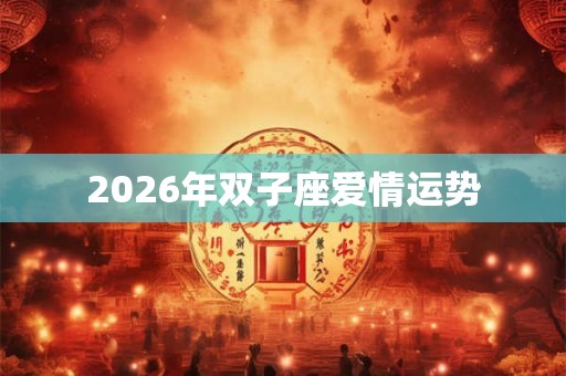 2026年双子座爱情运势