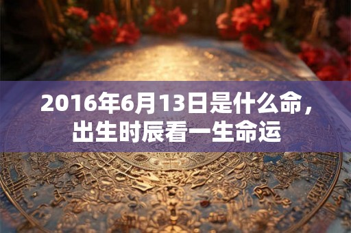 2016年6月13日是什么命，出生时辰看一生命运