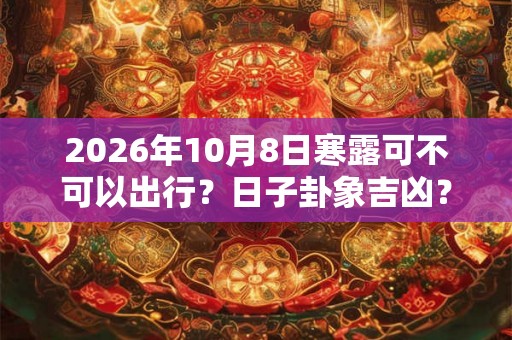 2026年10月8日寒露可不可以出行？日子卦象吉凶？