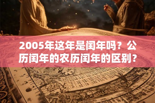 2005年这年是闰年吗?公历闰年的农历闰年的区别? 2005年这年是闰年吗?公历闰年的农历闰年的区别?