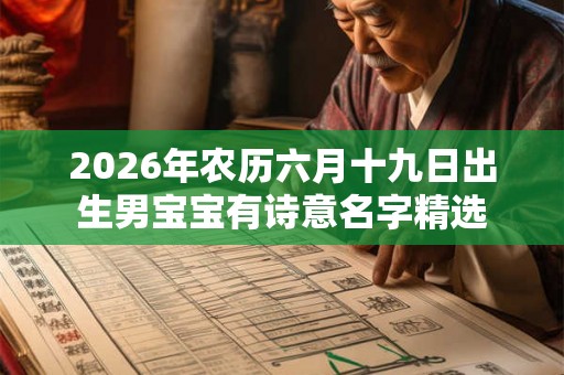 2026年农历六月十九日出生男宝宝有诗意名字精选 2026年农历六月十九日出生男宝宝有诗意名字精选