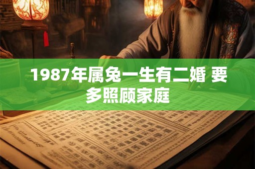 1987年属兔一生有二婚 要多照顾家庭