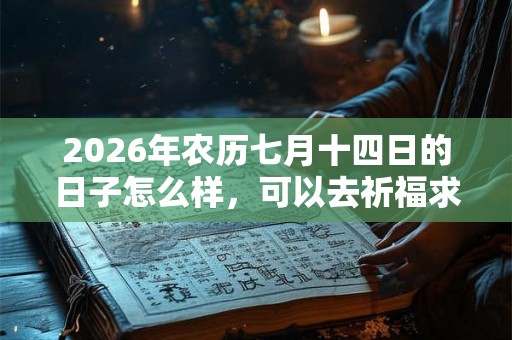 2026年农历七月十四日的日子怎么样,可以去祈福求财吗? 2026年农历七月十四日的日子怎么样,可以去祈福求财吗?