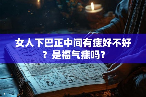 女人下巴正中间有痣好不好？是福气痣吗？