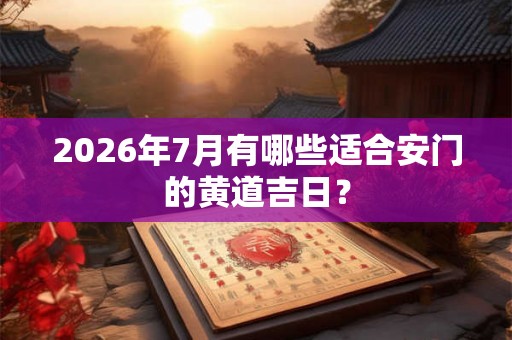 2026年7月有哪些适合安门的黄道吉日？
