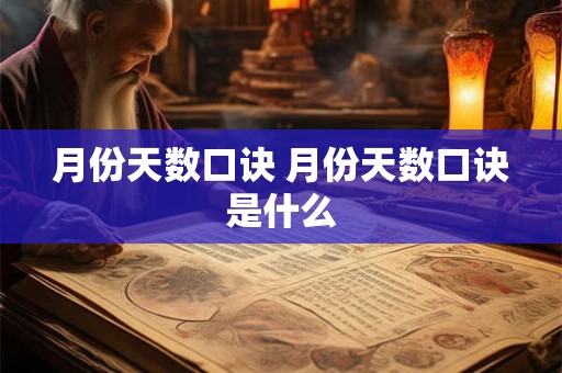 月份天数口诀 月份天数口诀是什么