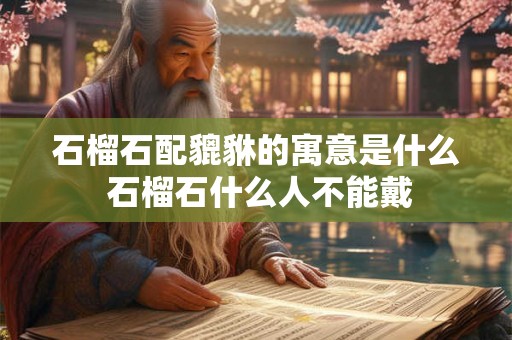 石榴石配貔貅的寓意是什么 石榴石什么人不能戴 石榴石配貔貅的寓意是什么 石榴石什么人不能戴