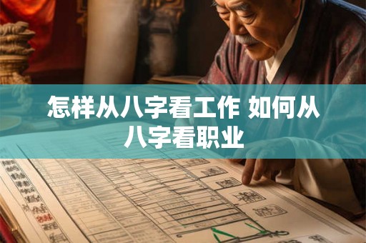 怎样从八字看工作 如何从八字看职业