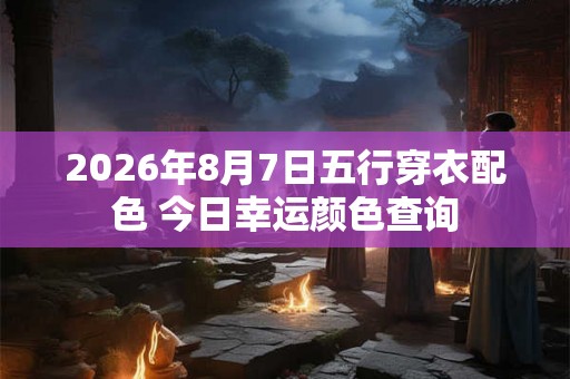 2026年8月7日五行穿衣配色 今日幸运颜色查询