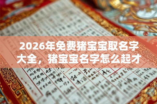 2026年免费猪宝宝取名字大全，猪宝宝名字怎么起才好听？