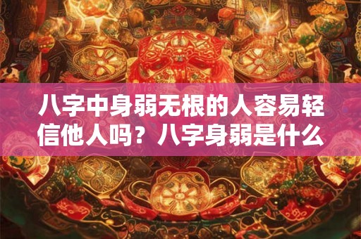 八字中身弱无根的人容易轻信他人吗？八字身弱是什么意思？