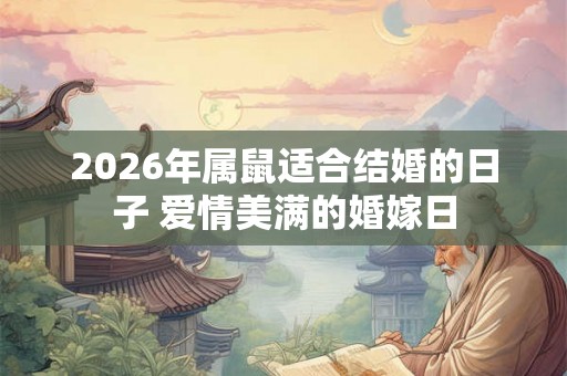 2026年属鼠适合结婚的日子 爱情美满的婚嫁日